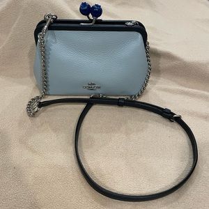 Coach Nora kisslock crossbody bag with blueberry